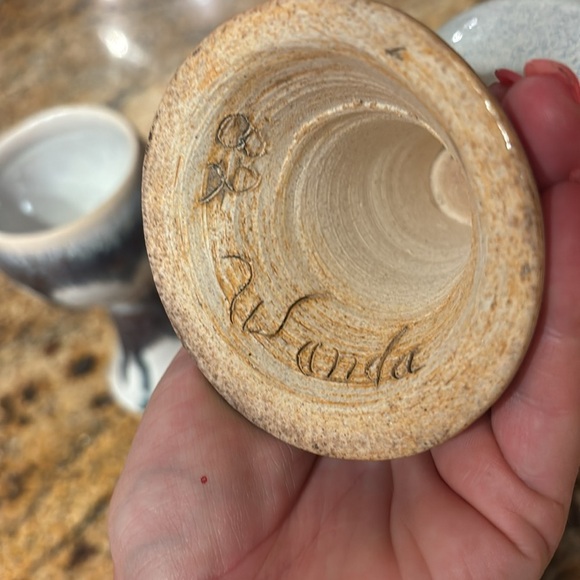 Set of Three Ceramic Goblets - Picture 5 of 5